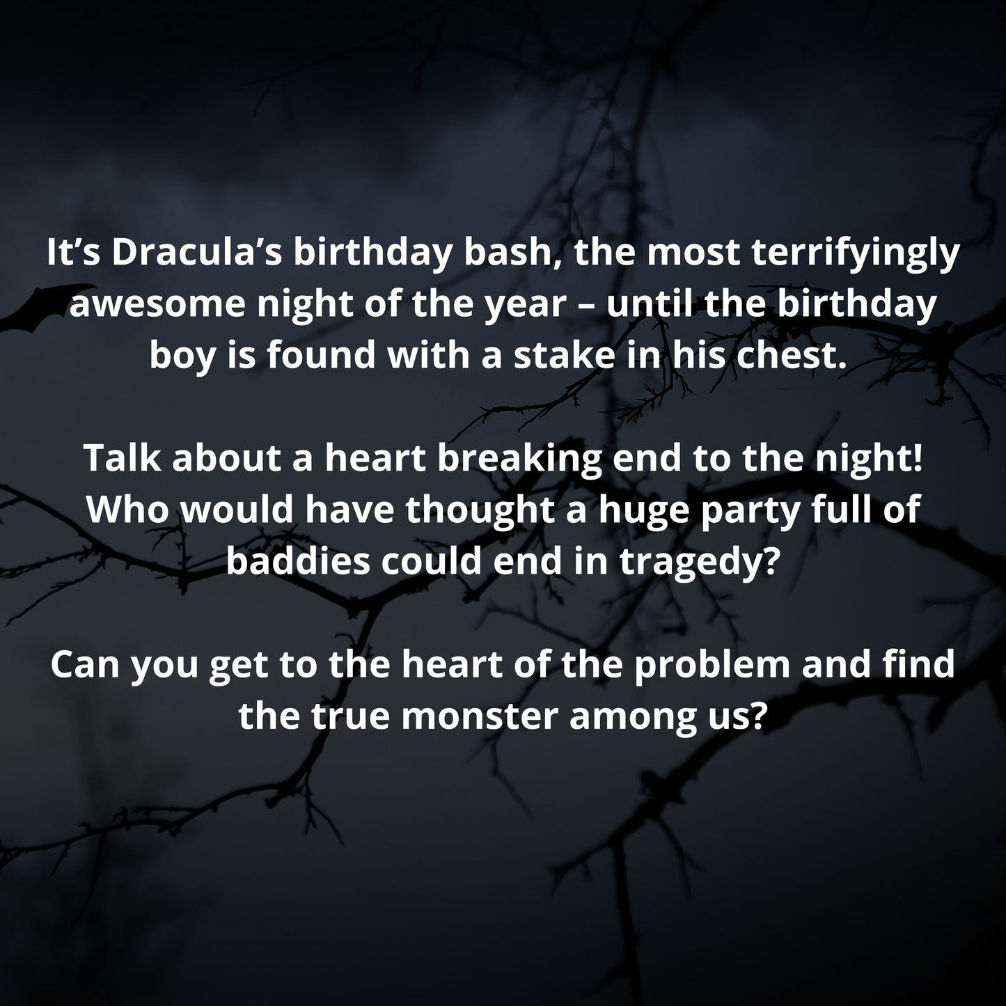 brief overview of the murder mystery game