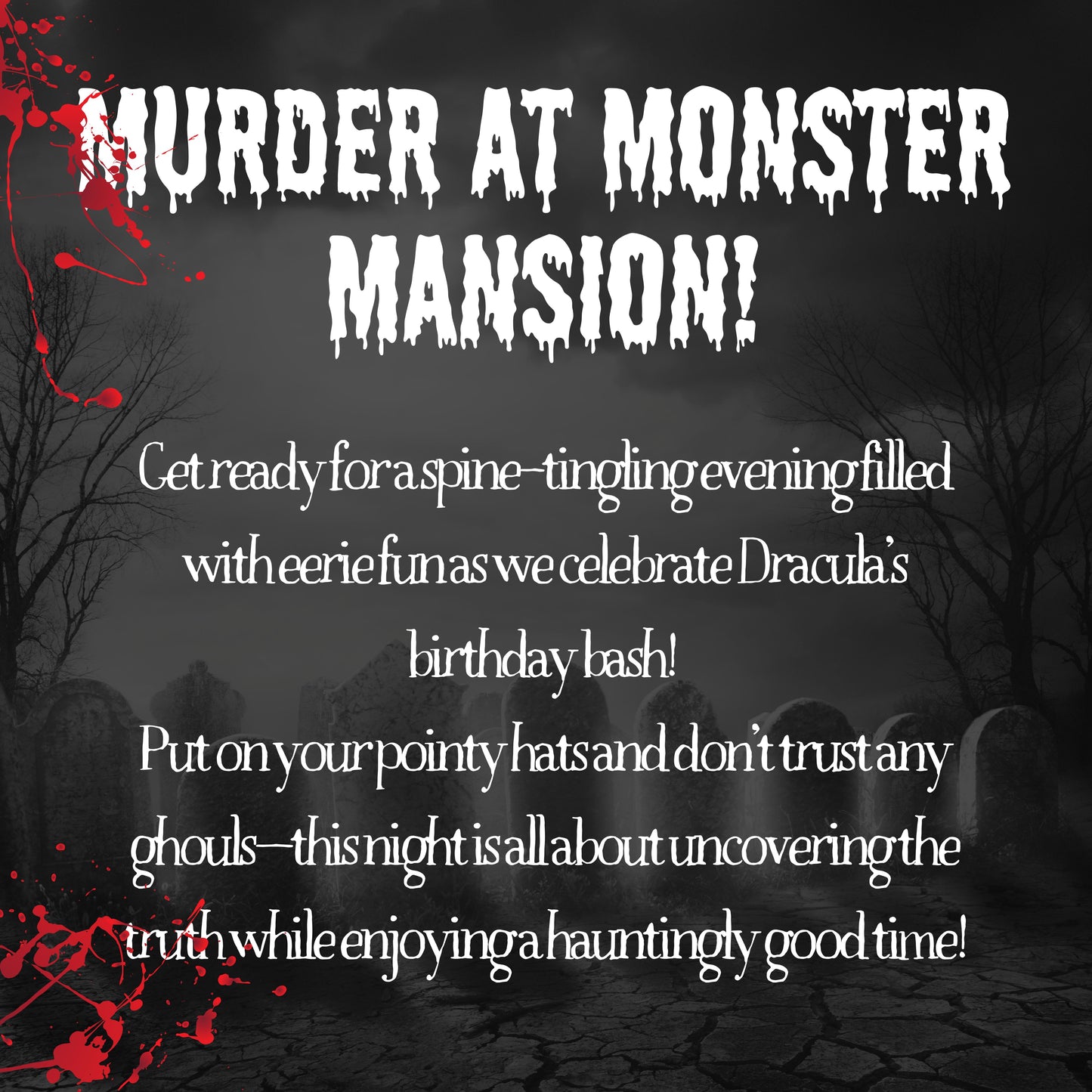 Murder at Monster Mansion - A Monster Murder Mystery Party-in-a-Box (8-15 Guests)