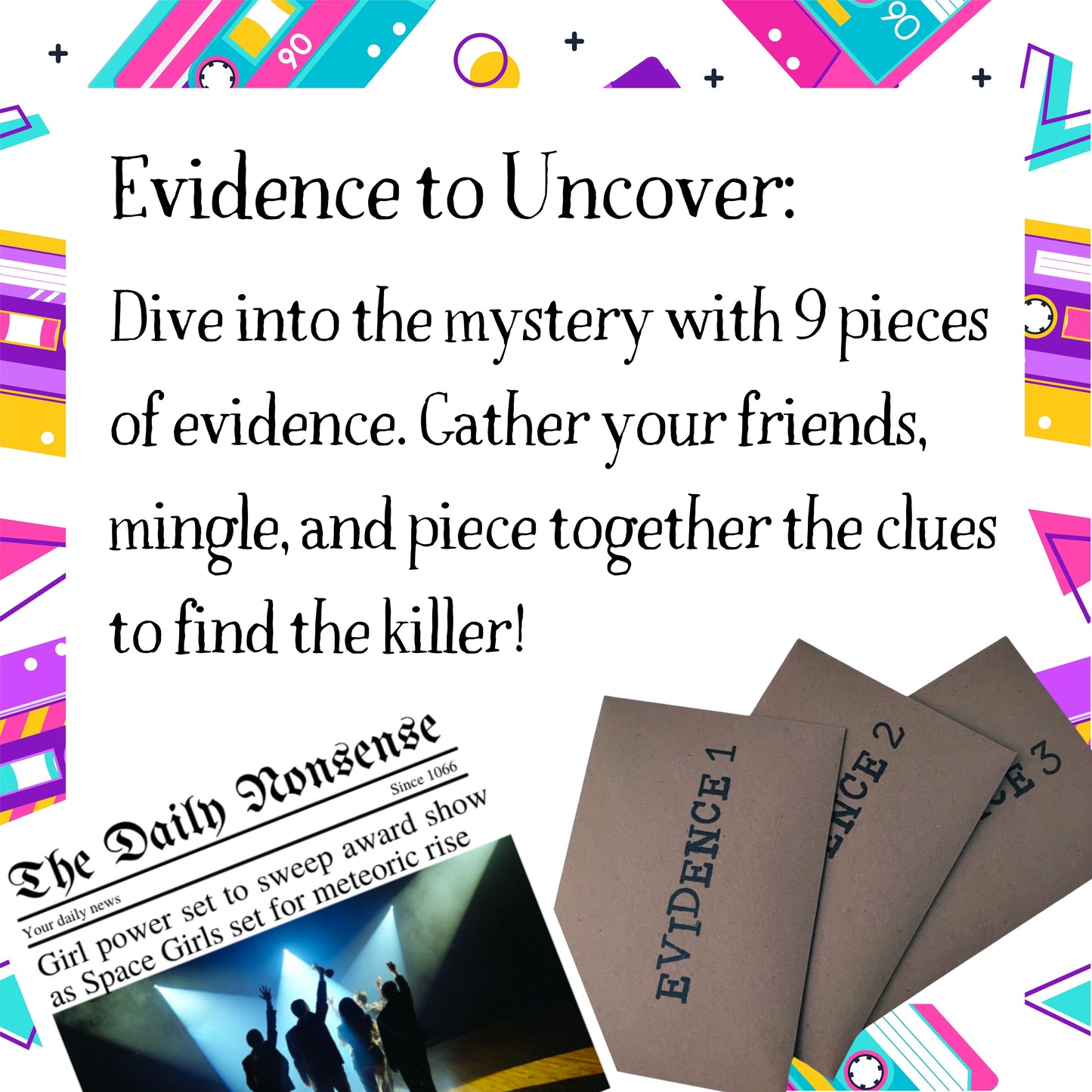 Spice Up Your Death - A 90s Themed Murder Mystery Game (10-20 Guests)