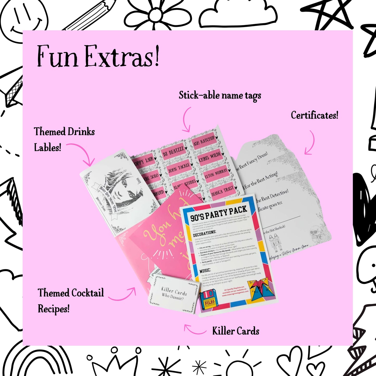 Murder mystery party boxed game includes full host guide, character scripts, and party setup help.
