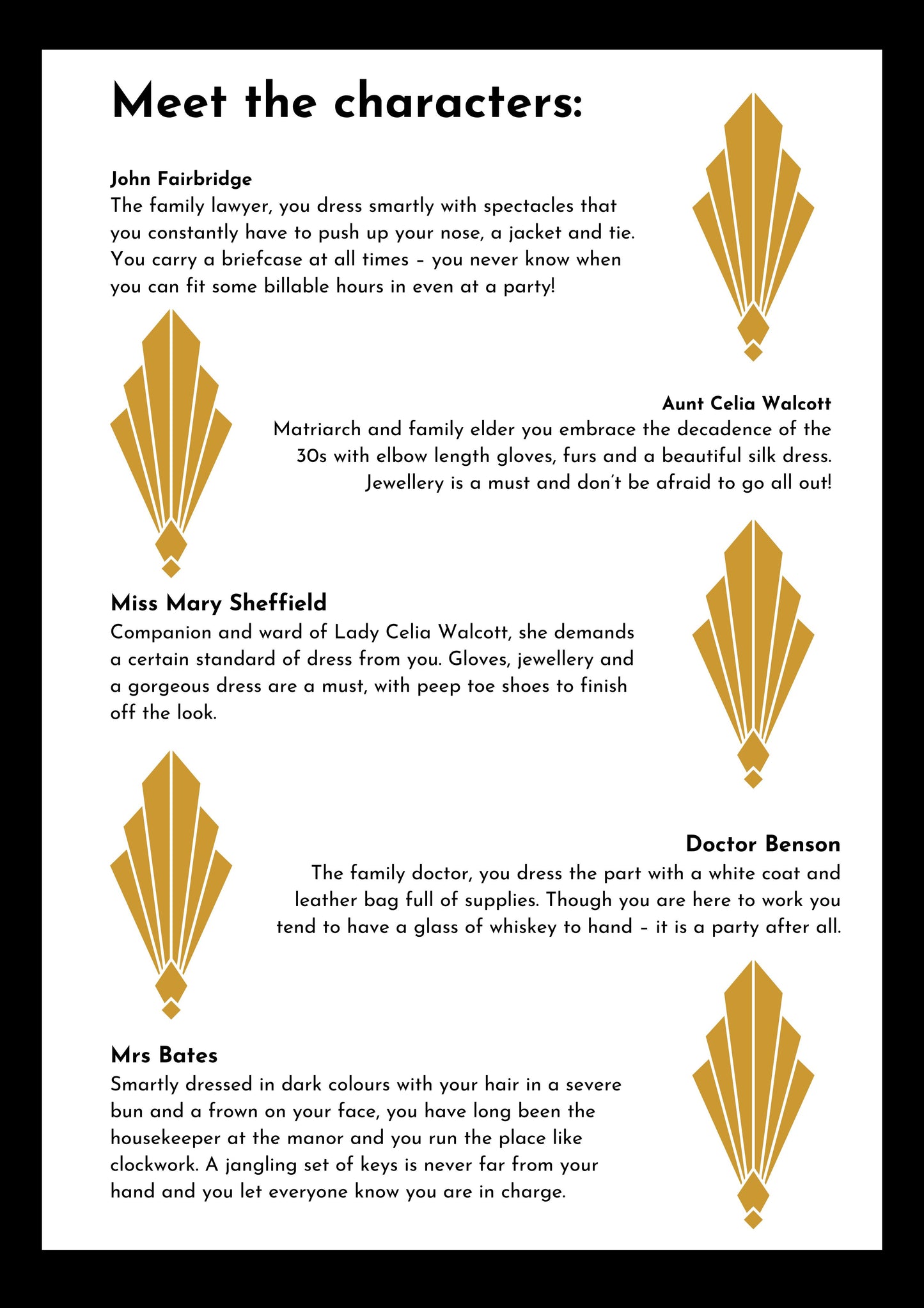 Meet the characters – a description of characters in the game