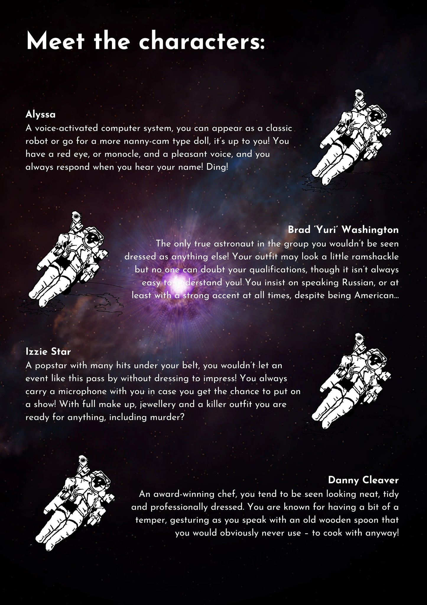 Meet the characters – a description of characters in the game