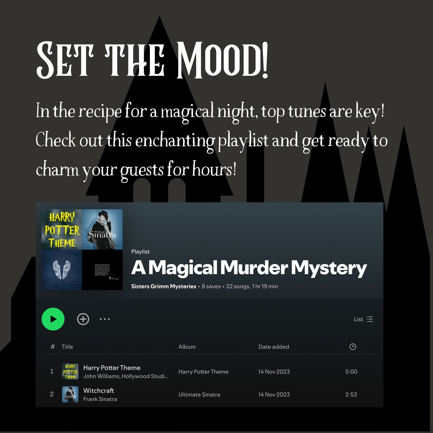 A Harry Potter Inspired Magical Murder Mystery Game (10-20 Guests)
