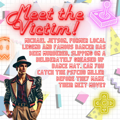 Game Over - An 80s Arcade Themed Murder Mystery Party Game (9-20 Guests)