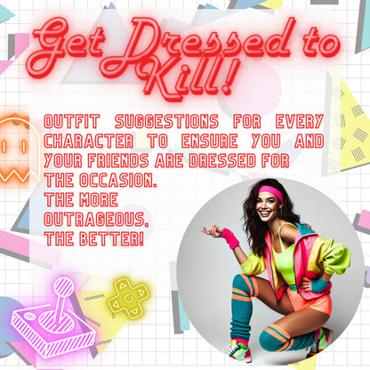 Game Over - An 80s Arcade Themed Murder Mystery Party Game (9-20 Guests)