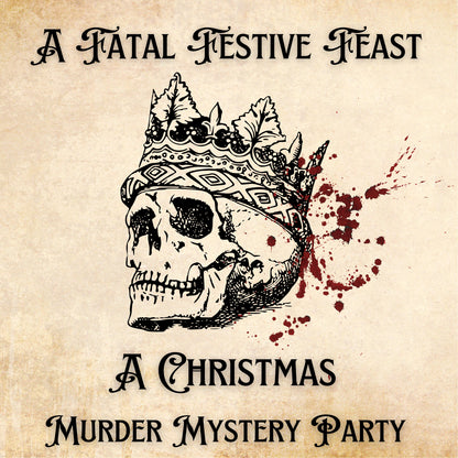 Fun and colourful fully scripted Christmas Royalty themed murder mystery party game for 5-10 players