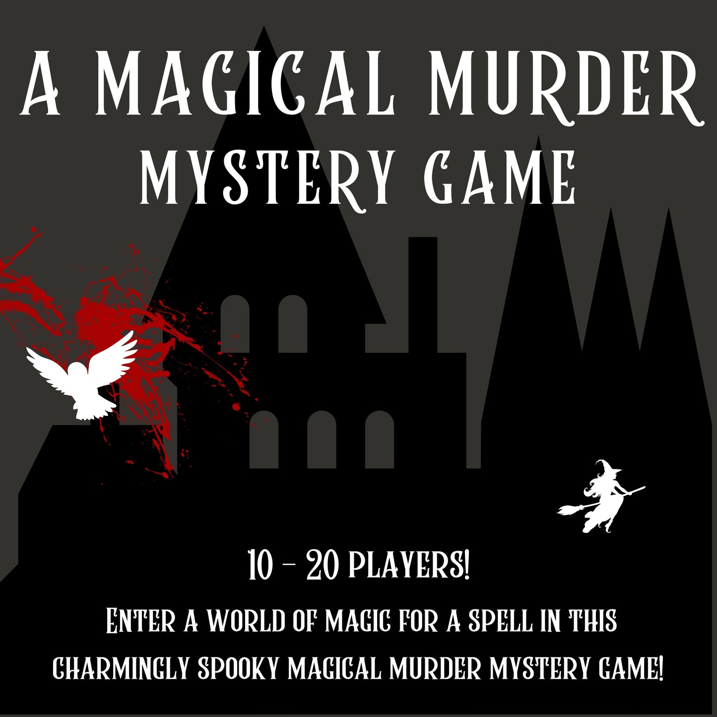A Harry Potter Inspired Magical Murder Mystery Game (10-20 Guests)