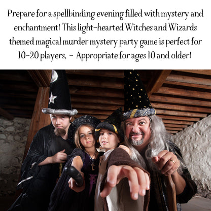 A Harry Potter Inspired Magical Murder Mystery Game (10-20 Guests)