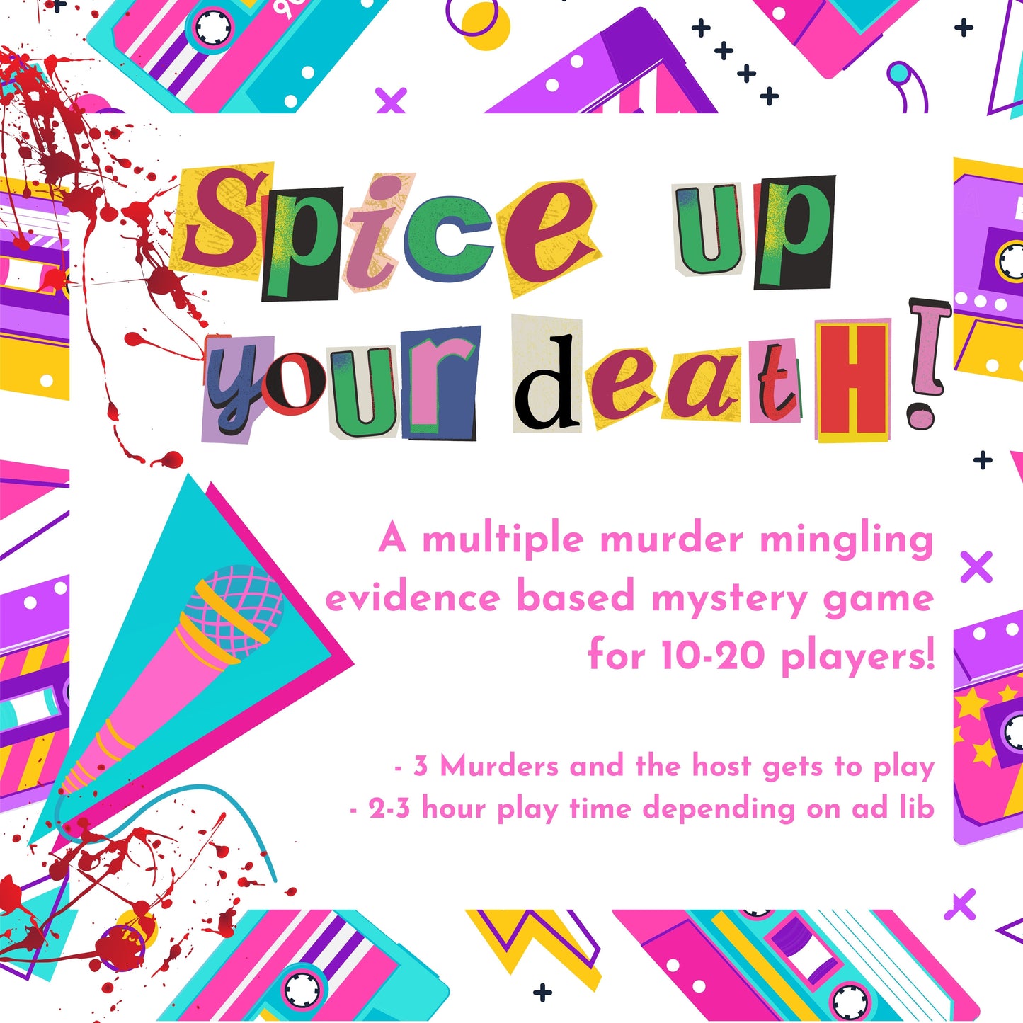 3 murders and the host gets to play, 2.5 hours playing time on average