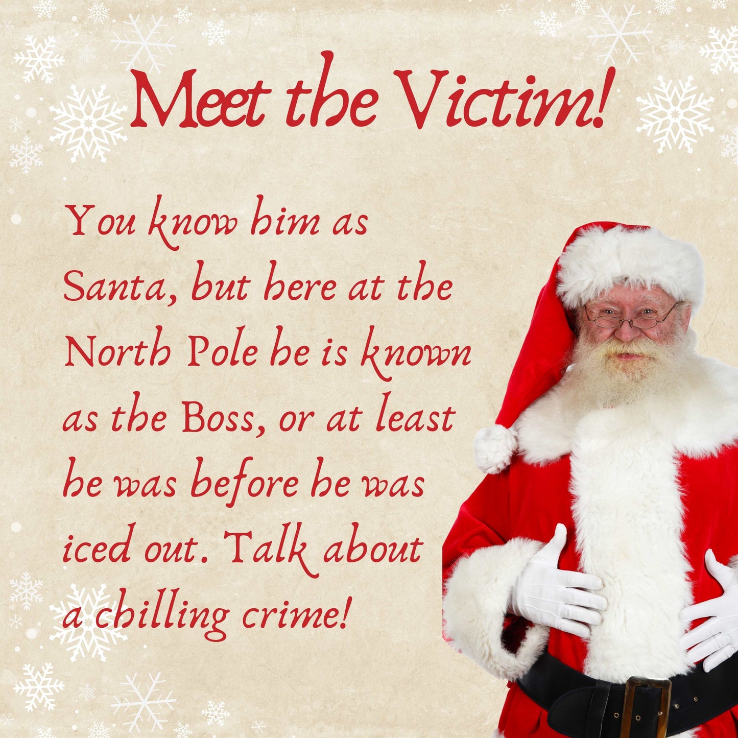 Murder in a Winter Wonderland - A Christmas Murder Mystery Party Game (8-20 Guests)