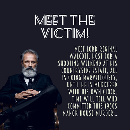 Character profile of the victim in the 1930s themed murder mystery game. Includes image and backstory for immersive mystery gameplay.
