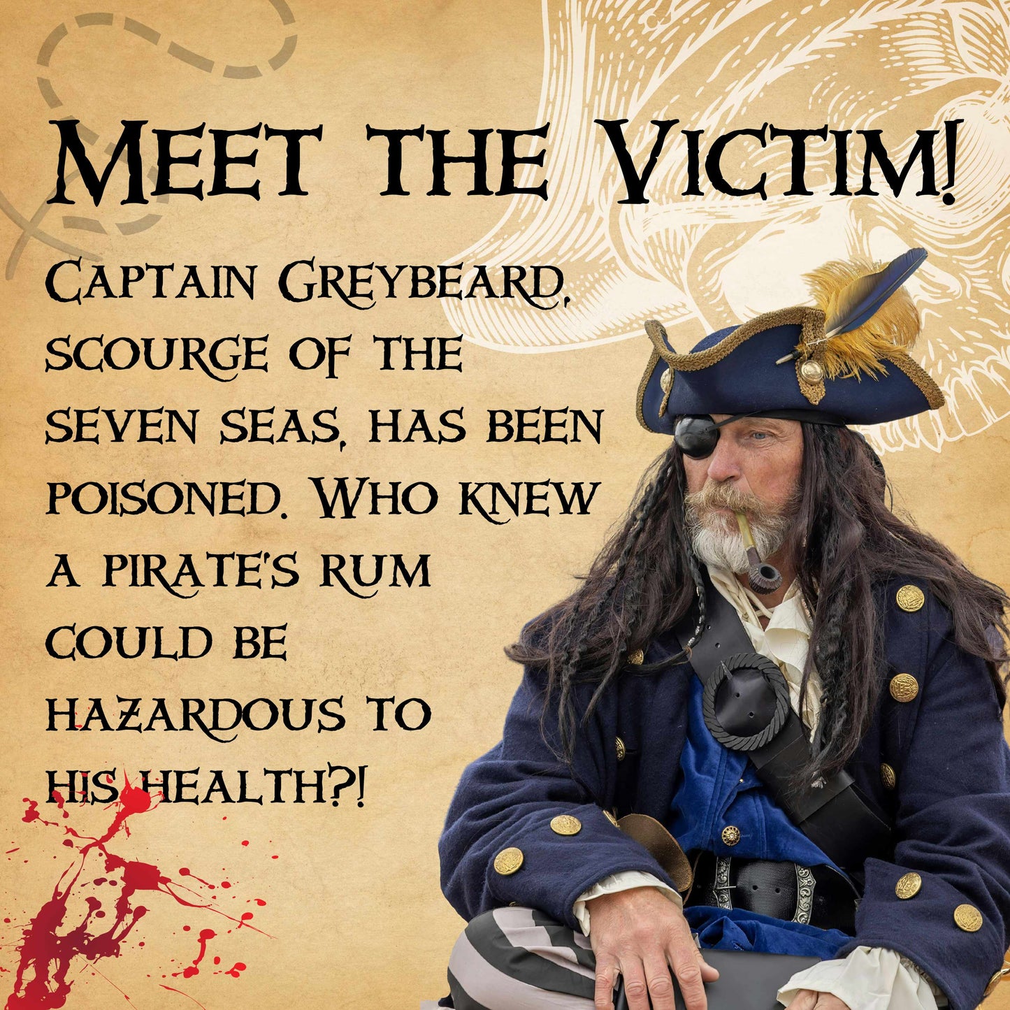 Murder on the Pearl of Wisdom- A Pirate Themed Murder Mystery Party Game (10-20 Guests)