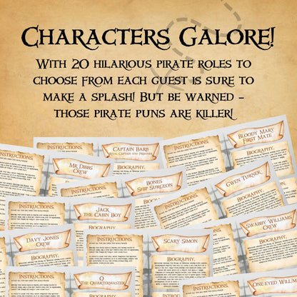 Murder on the Pearl of Wisdom- A Pirate Themed Murder Mystery Party Game (10-20 Guests)