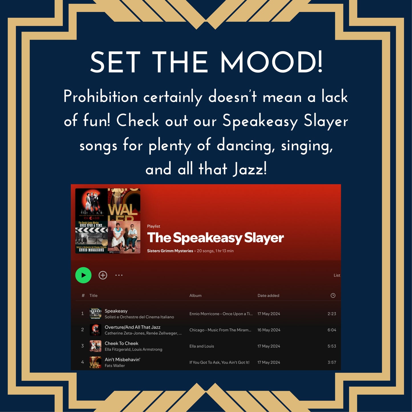 A Speakeasy Slaying - A 1920s Prohibition Murder Mystery Party Game for 10-20 Players
