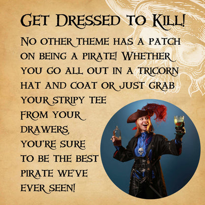 Murder on the Pearl of Wisdom- A Pirate Themed Murder Mystery Party Game (10-20 Guests)
