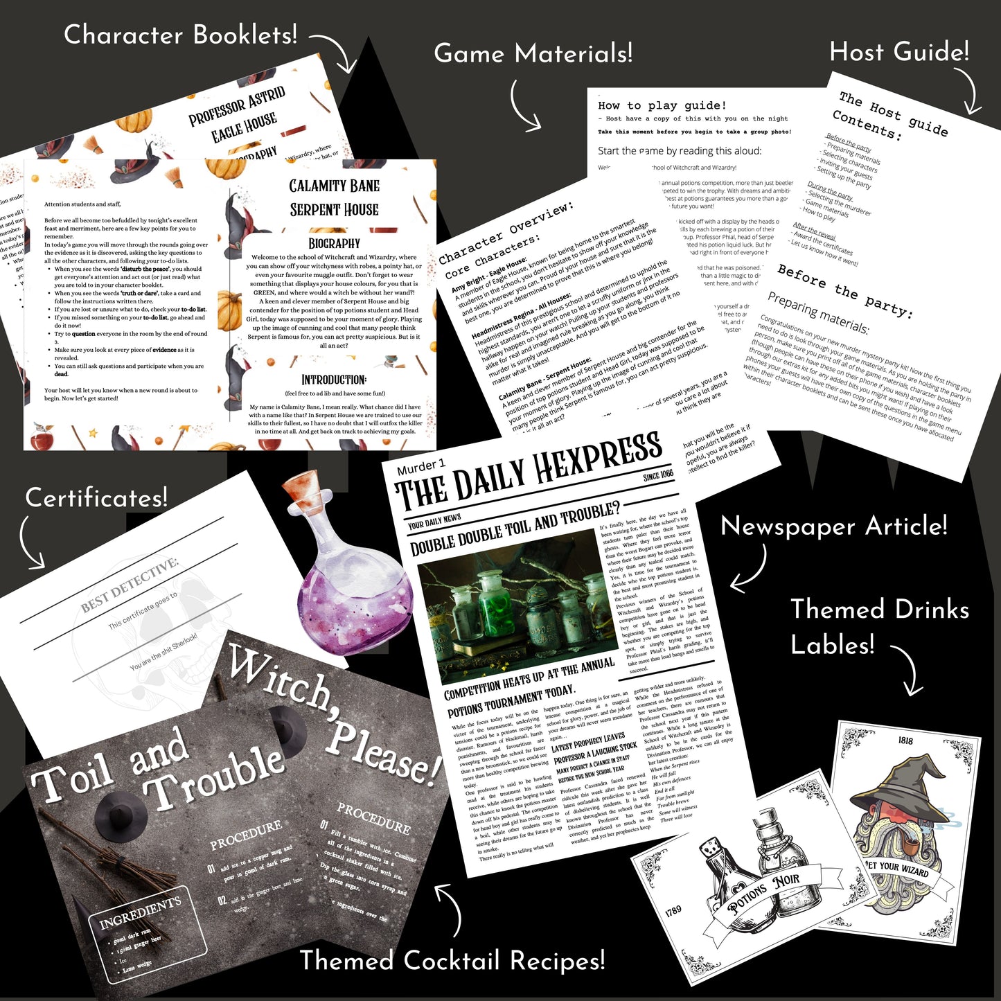 A Harry Potter Inspired Magical Murder Mystery Game (10-20 Guests)