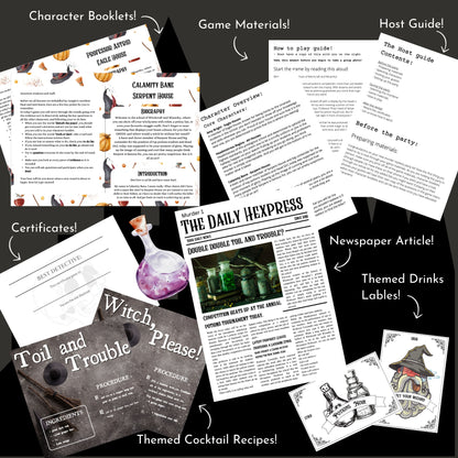 A Harry Potter Inspired Magical Murder Mystery Game (10-20 Guests)