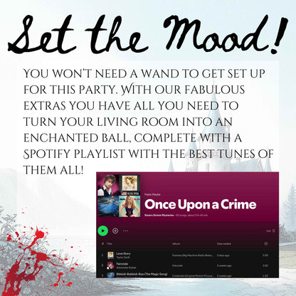 Once Upon A Crime- A Fairy Tale Themed Murder Mystery Party Game (6-20 Guests)